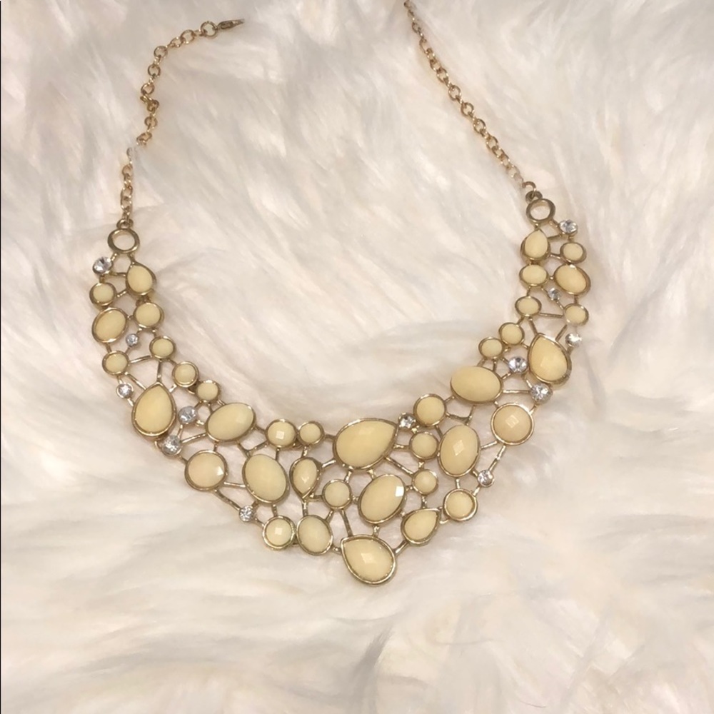 Cream and gold necklace